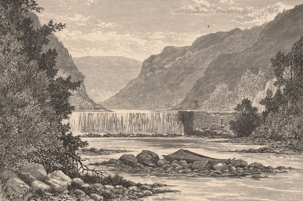 NEW JERSEY. Breakwater, Ramapo 1874 old antique vintage print picture